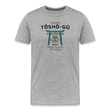 Nikko, Tosho-gu Shrine, 1st Shogun Honor, Japan - Men's Premium Organic T-Shirt - heather grey - Front - Damien (186cm)