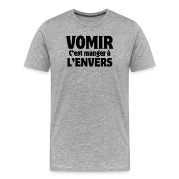 Partying, Fiesta, Drinker - Men's Premium Organic T-Shirt - heather grey - Front - Damien (186cm)