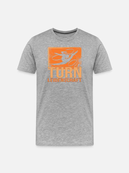 Turn Leidenschaft - Männer Premium Bio T-Shirt - Grau meliert