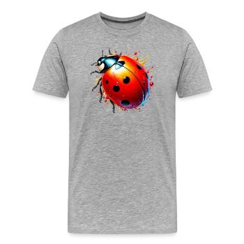 Coccinelle - T-shirt bio Premium Homme - gris chiné - Devant - Damien (186cm)