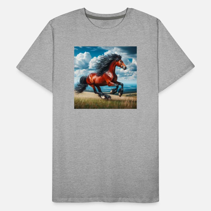 Galloping horse Men's Premium Organic T-Shirt
