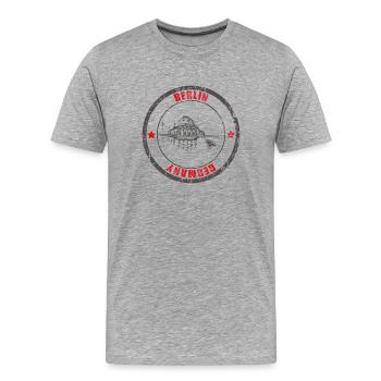 Berlin Berliner Spree - Männer Premium Bio T-Shirt - Grau meliert - Vorne - Damien (186cm)