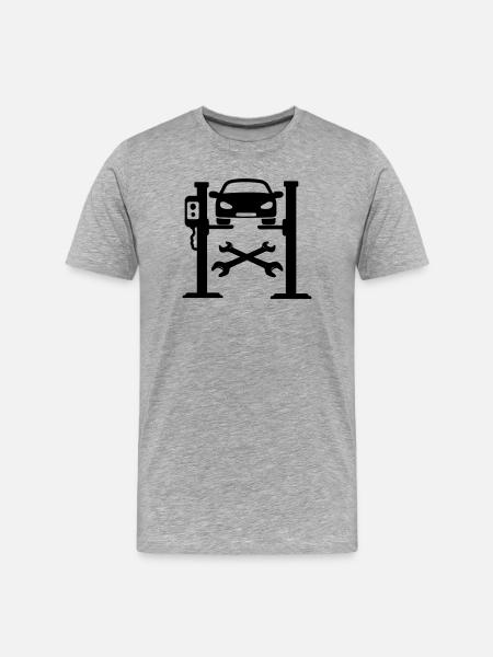 Car garage logo - Men's Premium Organic T-Shirt - heather grey