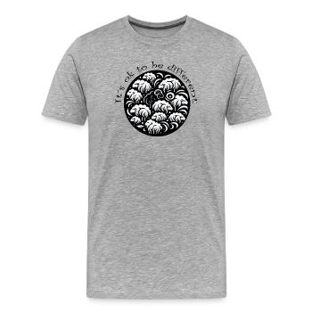 schwarzes Schaf - Männer Premium Bio T-Shirt - Grau meliert - Vorne - Damien (186cm)