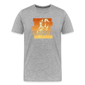 Radsport - Männer Premium Bio T-Shirt - Grau meliert - Vorne - Damien (186cm)