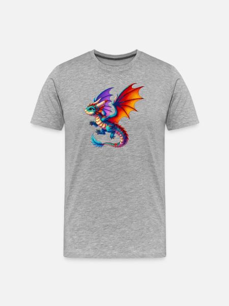 Dragon - Men's Premium Organic T-Shirt - heather grey