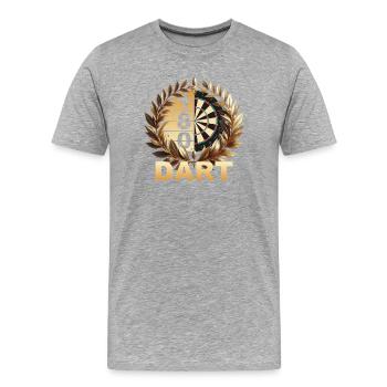 Dart 180 - Männer Premium Bio T-Shirt - Grau meliert - Vorne - Damien (186cm)