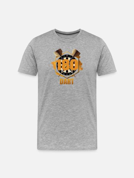 Dart 180 - Männer Premium Bio T-Shirt - Grau meliert