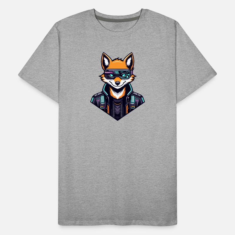 Cyber Fox Néon Tech Sauvage T-shirt bio Premium Homme