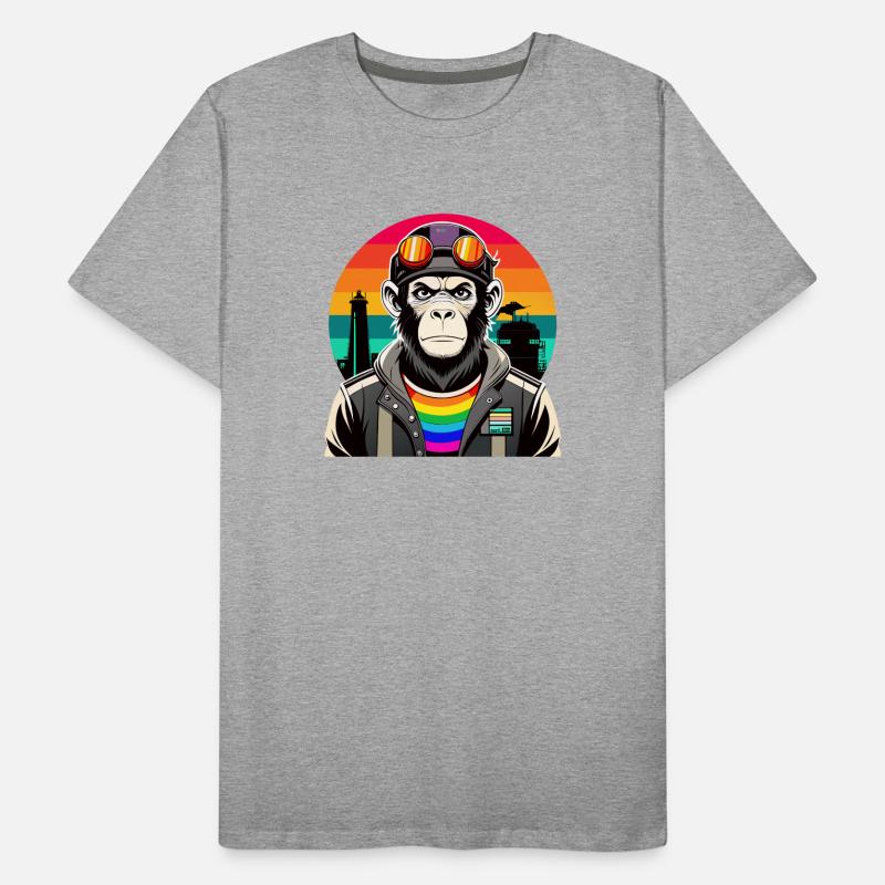 Diversity in vibration: The modern-retro monkey Men's Premium Organic T-Shirt