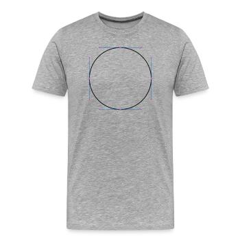 Circle vector - Men's Premium Organic T-Shirt - heather grey - Front - Damien (186cm)