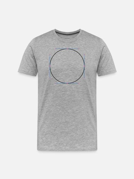 Circle vector - Men's Premium Organic T-Shirt - heather grey