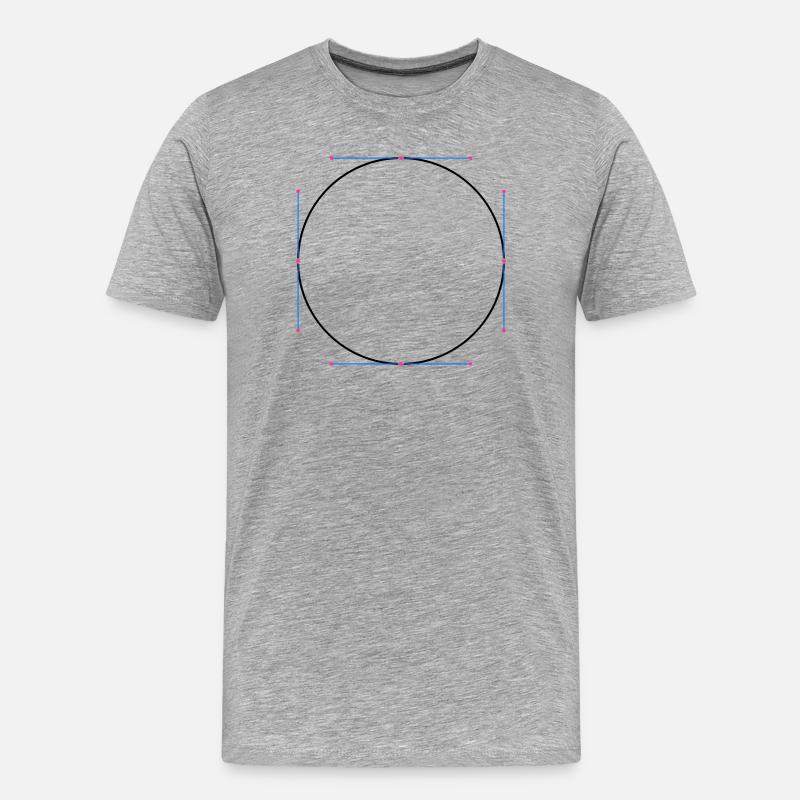 Kreisvector - Männer Premium Bio T-Shirt - Grau meliert