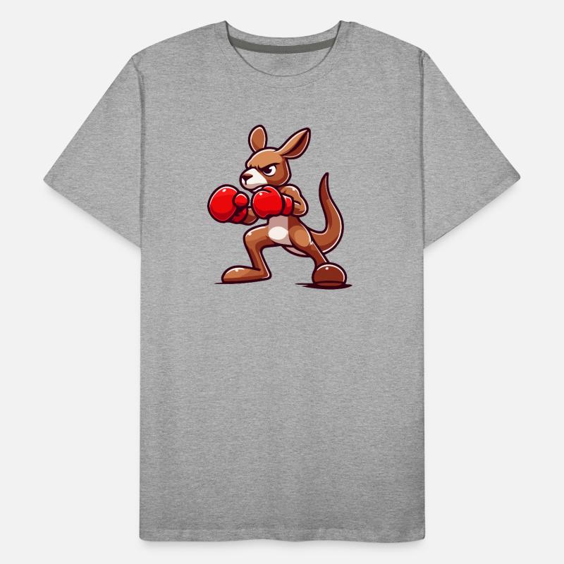 Kanga Punch : Le Roo de la boxe T-shirt bio Premium Homme