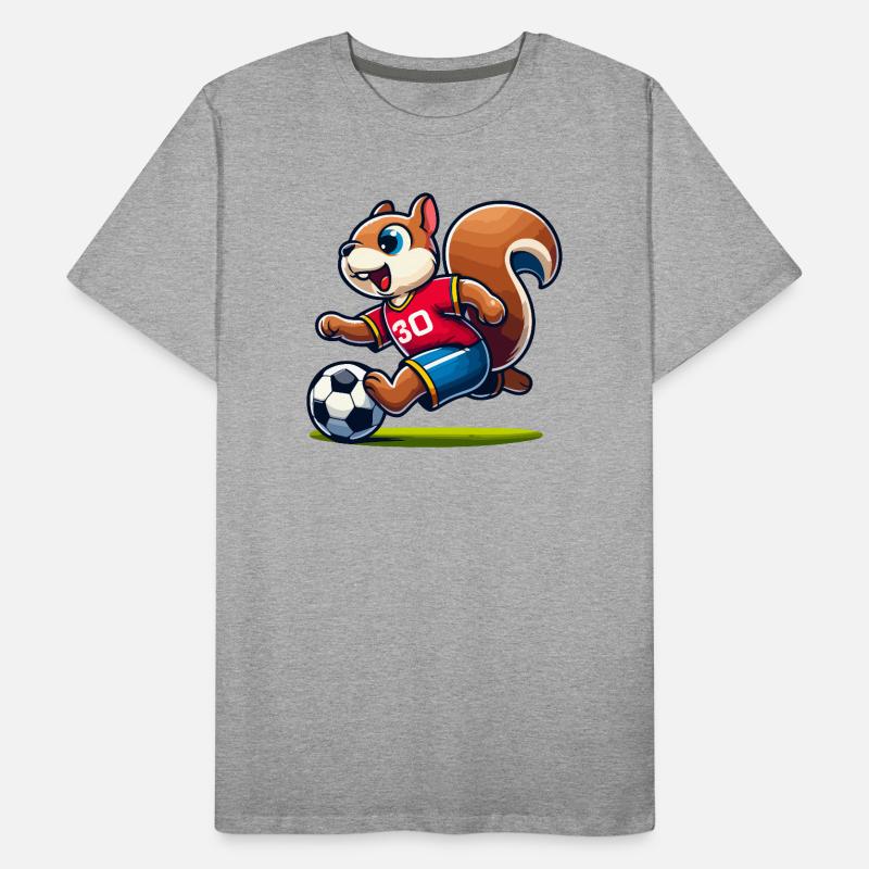 Scamper Striker: The Soccer Squirrel Men's Premium Organic T-Shirt