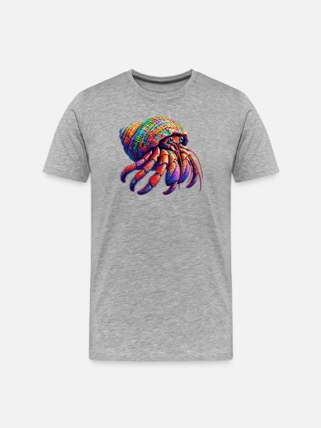 Hermit crab - Men's Premium Organic T-Shirt - heather grey