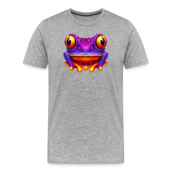 Frog - Men's Premium Organic T-Shirt - heather grey - Front - Damien (186cm)