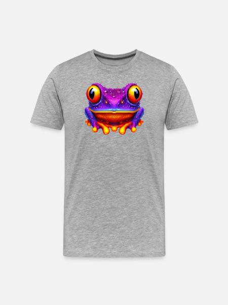Frog - Men's Premium Organic T-Shirt - heather grey