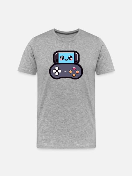 Game Buddy: The Joyful Joypad - Men's Premium Organic T-Shirt - heather grey