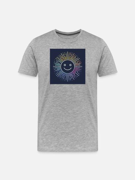 A cool, cheerful sun - Men's Premium Organic T-Shirt - heather grey
