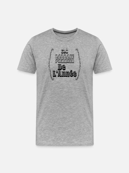 Elu Parrain Année - T-shirt bio Premium Homme - gris chiné