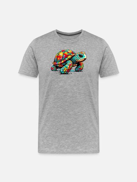 Tortue - T-shirt bio Premium Homme - gris chiné