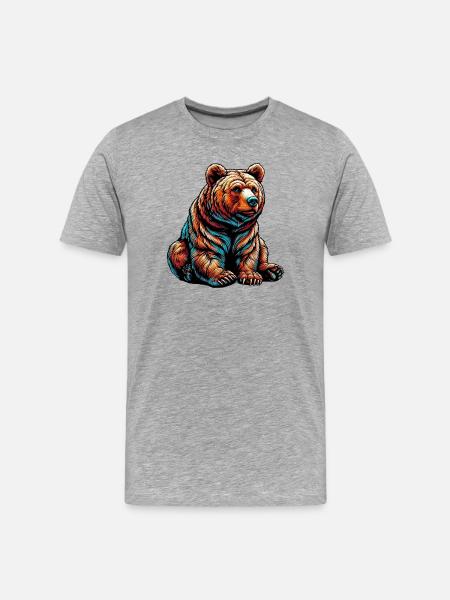 Ours - T-shirt bio Premium Homme - gris chiné