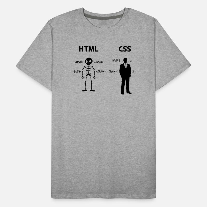 Developer Programmer Coden Css Scripting Code Men's Premium Organic T-Shirt