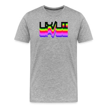 Code Développeur Scripting Dev Geek Geek - T-shirt bio Premium Homme - gris chiné - Devant - Damien (186cm)