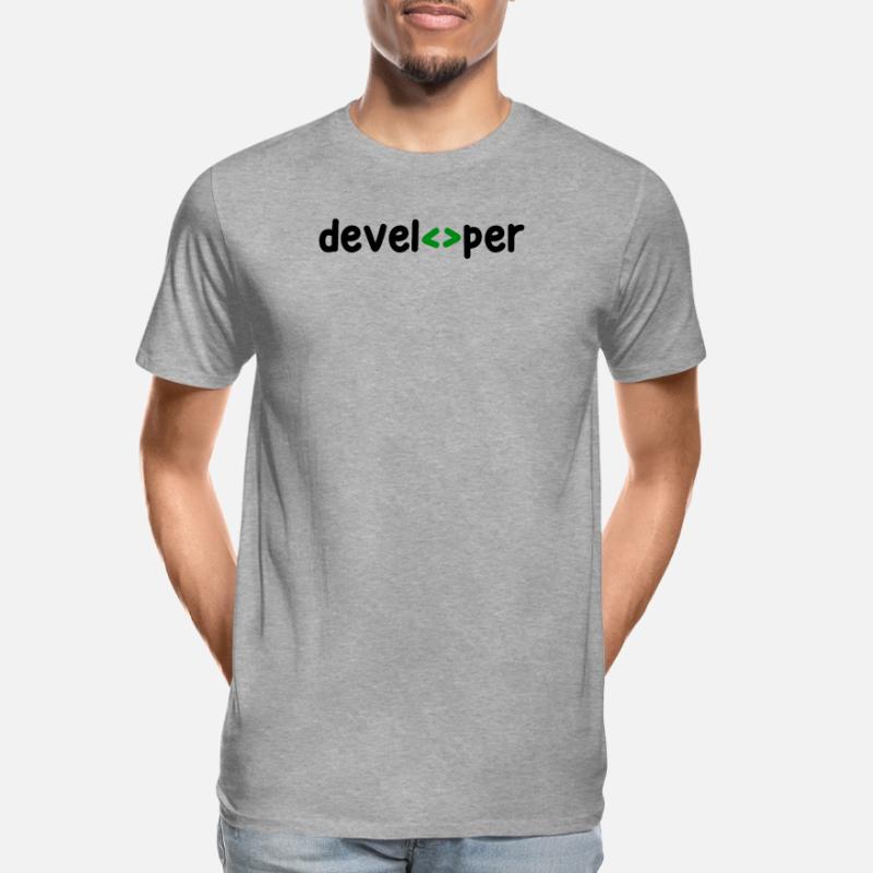 Developer Spruch Coden Softwareentwickler Nerd Männer Premium Bio T-Shirt