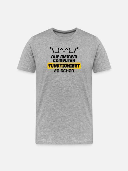 Developer Statement Code Skripting Programmierer - Männer Premium Bio T-Shirt - Grau meliert