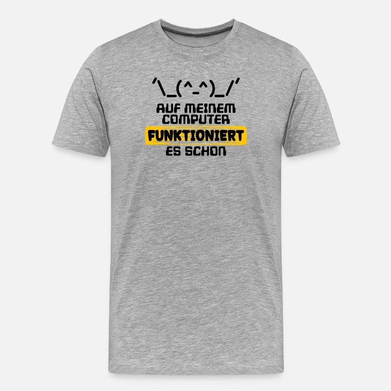 Erklæring om udviklererklæring Kode Scripting Programmør - Herre Premium T-shirt økologisk - grå meleret
