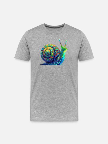 Escargot - T-shirt bio Premium Homme - gris chiné