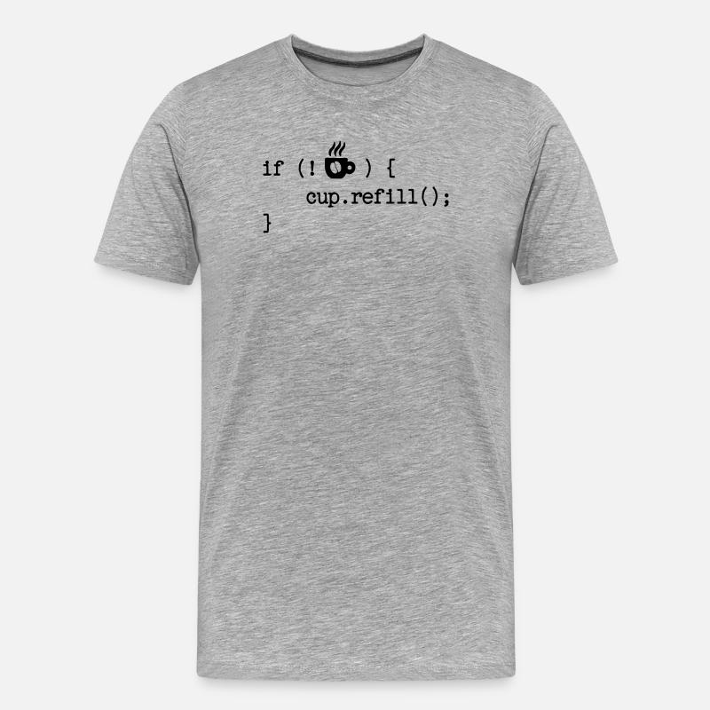 Développeur Programmeur Code Débogage Développeur Web - T-shirt bio Premium Homme - gris chiné