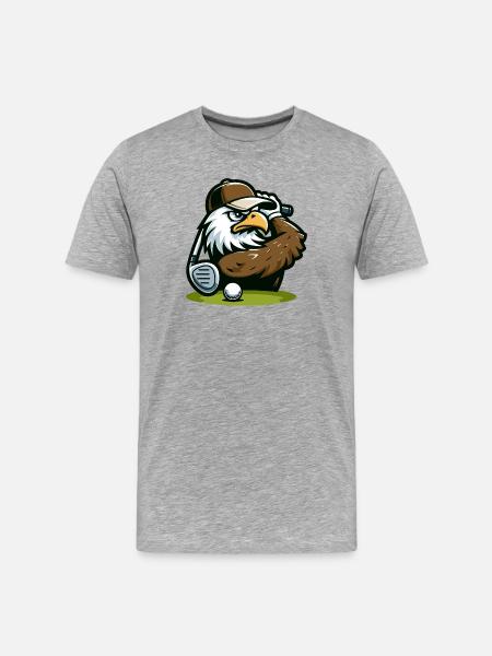 Eagle Ace: The Golf Pro - Men's Premium Organic T-Shirt - heather grey