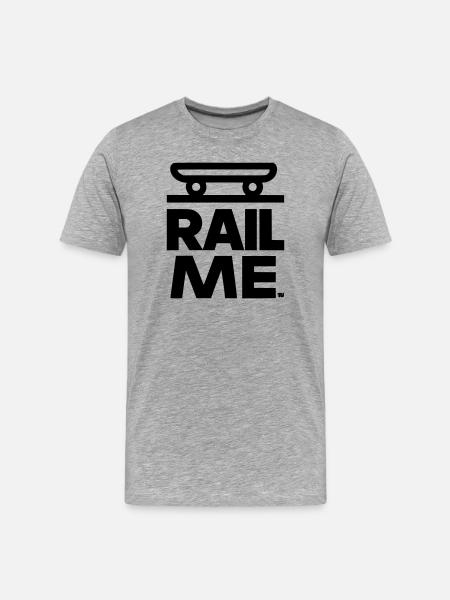 Rail - skateboard - Men's Premium Organic T-Shirt - heather grey