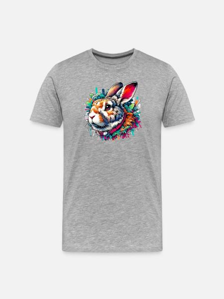Lapin - T-shirt bio Premium Homme - gris chiné