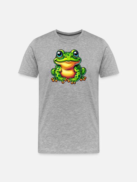 Frog - Men's Premium Organic T-Shirt - heather grey