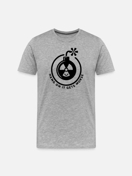 Hang on it gets worse - Men's Premium Organic T-Shirt - heather grey