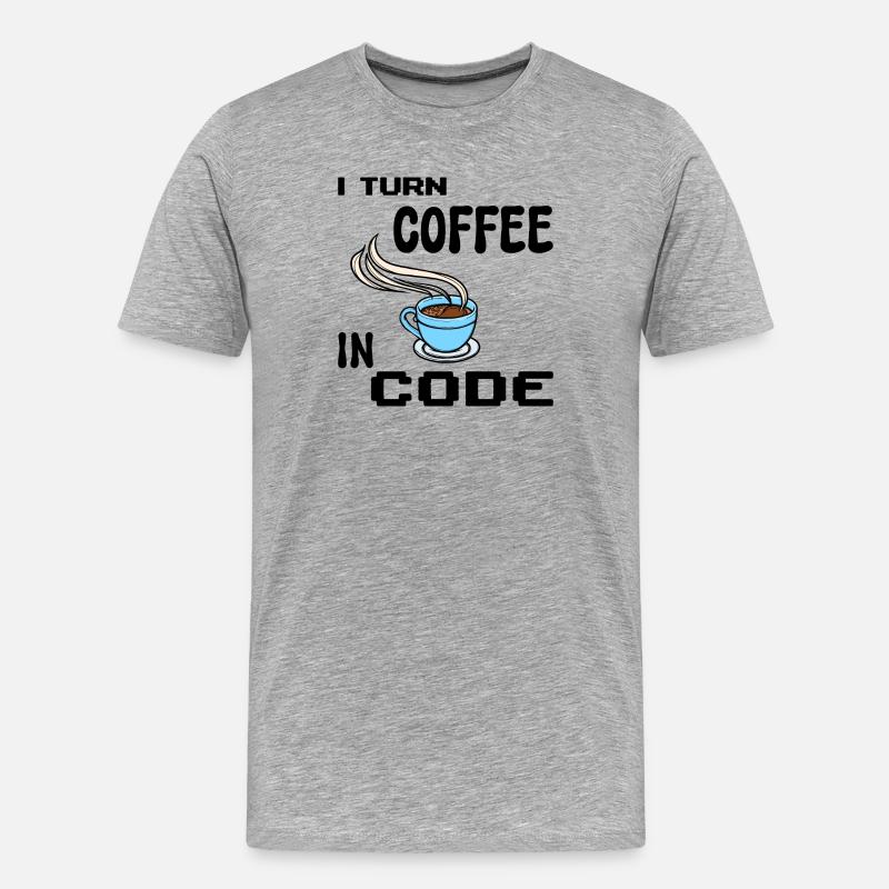 Programmeur de code Scripting Statement Développeur - T-shirt bio Premium Homme - gris chiné