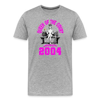 Tennis Shirt Frauen Geburtstag Jubiläum 2004 - Männer Premium Bio T-Shirt - Grau meliert - Vorne - Damien (186cm)