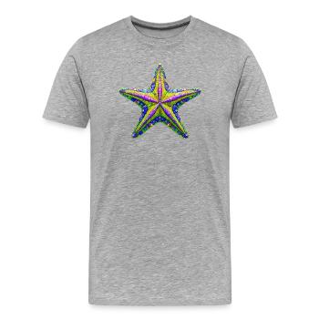 Étoile de mer - T-shirt bio Premium Homme - gris chiné - Devant - Damien (186cm)