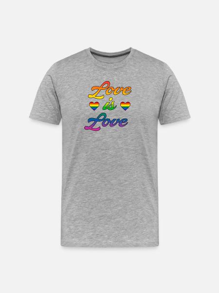Love is Love - Men's Premium Organic T-Shirt - heather grey