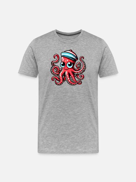 Octopus - Men's Premium Organic T-Shirt - heather grey