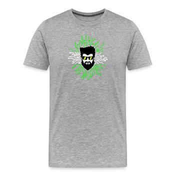 Computerfreak Developer Open Source Code Skripting - Männer Premium Bio T-Shirt - Grau meliert - Vorne - Damien (186cm)
