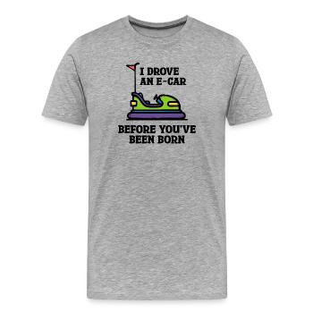 Energy Storage Statement Refueling Electricity E-car - Men's Premium Organic T-Shirt - heather grey - Front - Damien (186cm)
