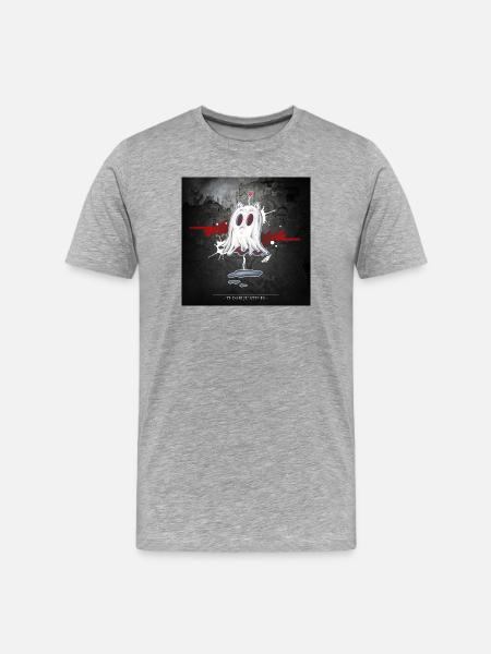 catghost in love - Men's Premium Organic T-Shirt - heather grey
