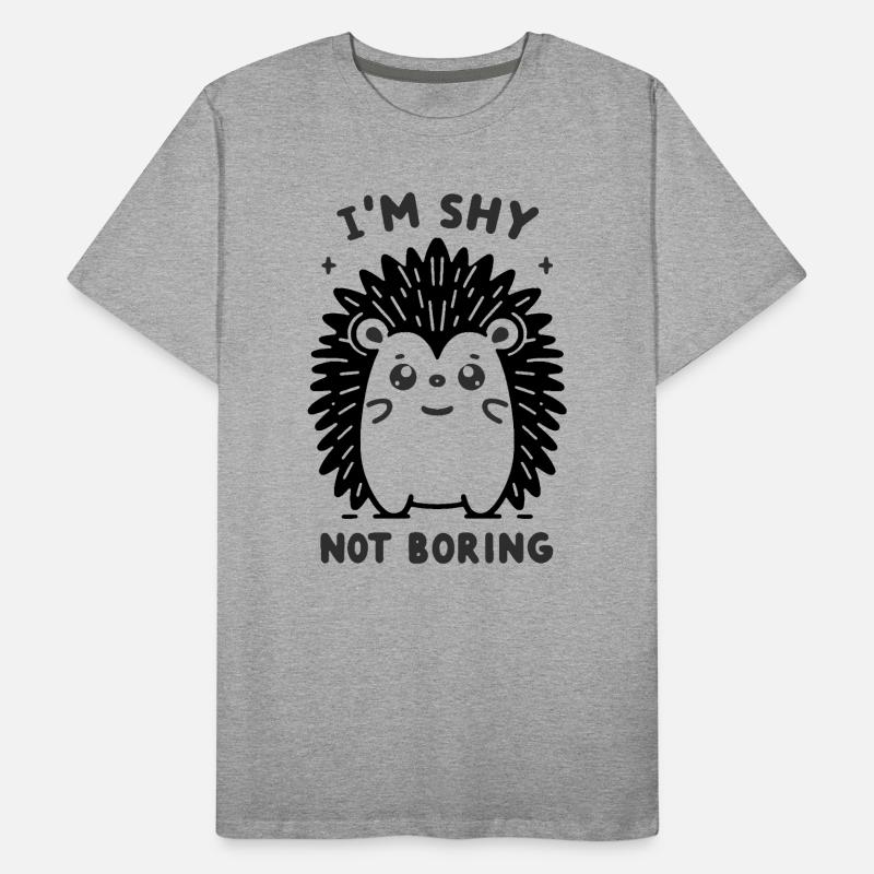 Hérisson noir timide T-shirt bio Premium Homme