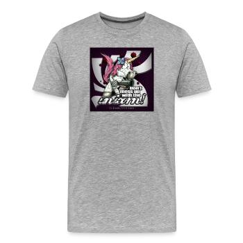 Ne vous trompez pas avec la licorne - T-shirt bio Premium Homme - gris chiné - Devant - Damien (186cm)