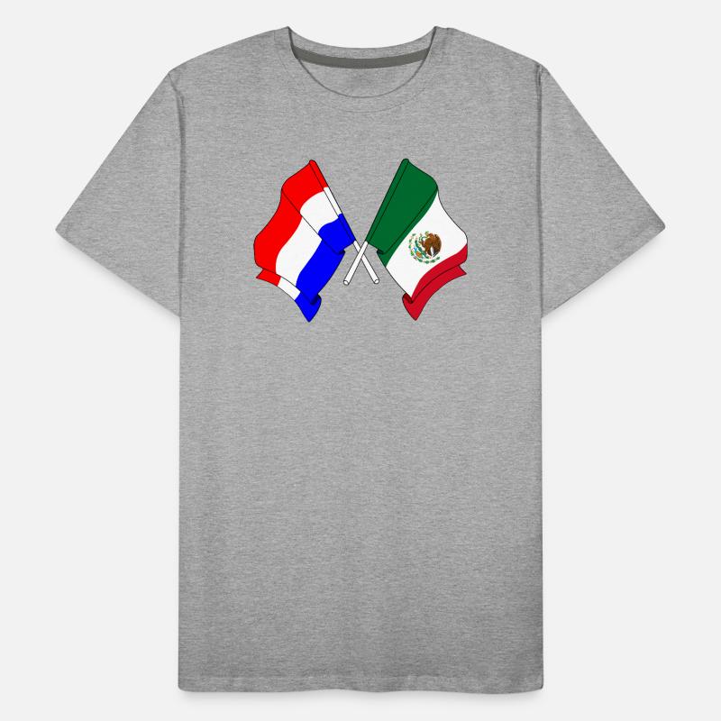 Drapeau Pays-Bas, drapeau Mexique T-shirt bio Premium Homme